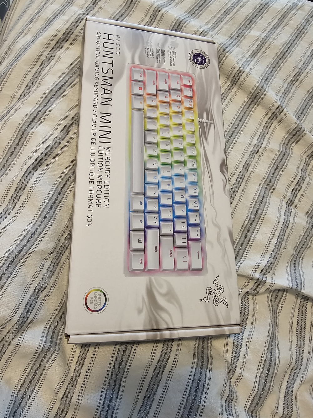 Razer Huntsman Mini Mercury Edition 60% RGB Mechanical Keyboard - White